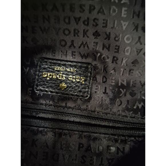 Kate Spade Women's Black Pebbled Leather Kori Luxury Handbag Prep Casual Career - Picture 11 of 12